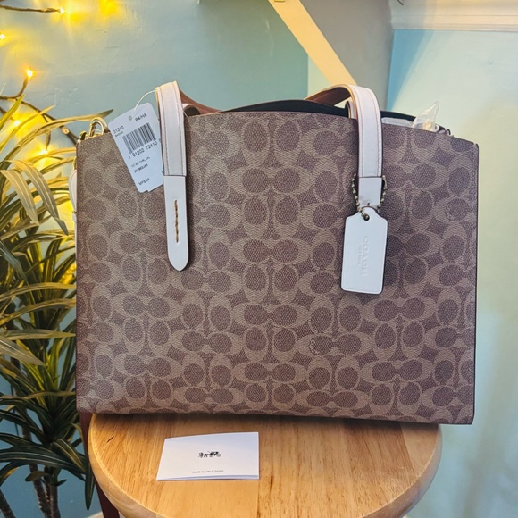 Coach NWT Large Charlie Colorblock Tote Bag - Picture 1 of 12